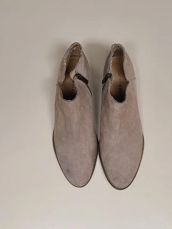 Lucky Brand Falisha Suede side zip ankle boots size 9 - Picture 4 of 11